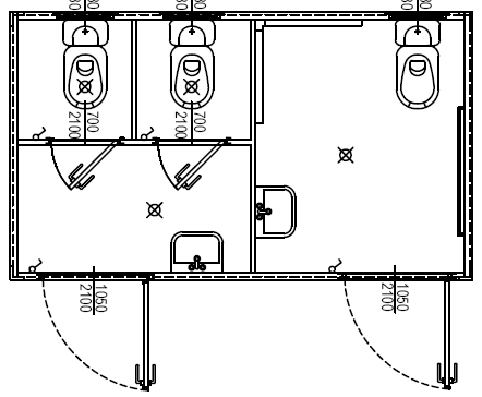 Monoblocchi prefabbricati sanitari Disabili H01