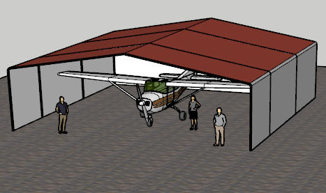 Hangar aereo in Lamiera