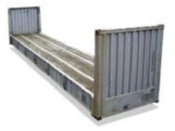 40' Flat rack sponde fisse