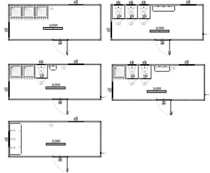 Spogliatoi prefabbricati Docce WC D3