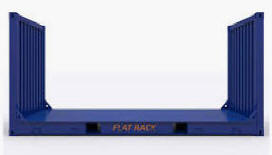 20' Flat rack sponde fisse
