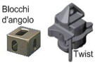 blocchi d'angolo twist interbloccanti per container